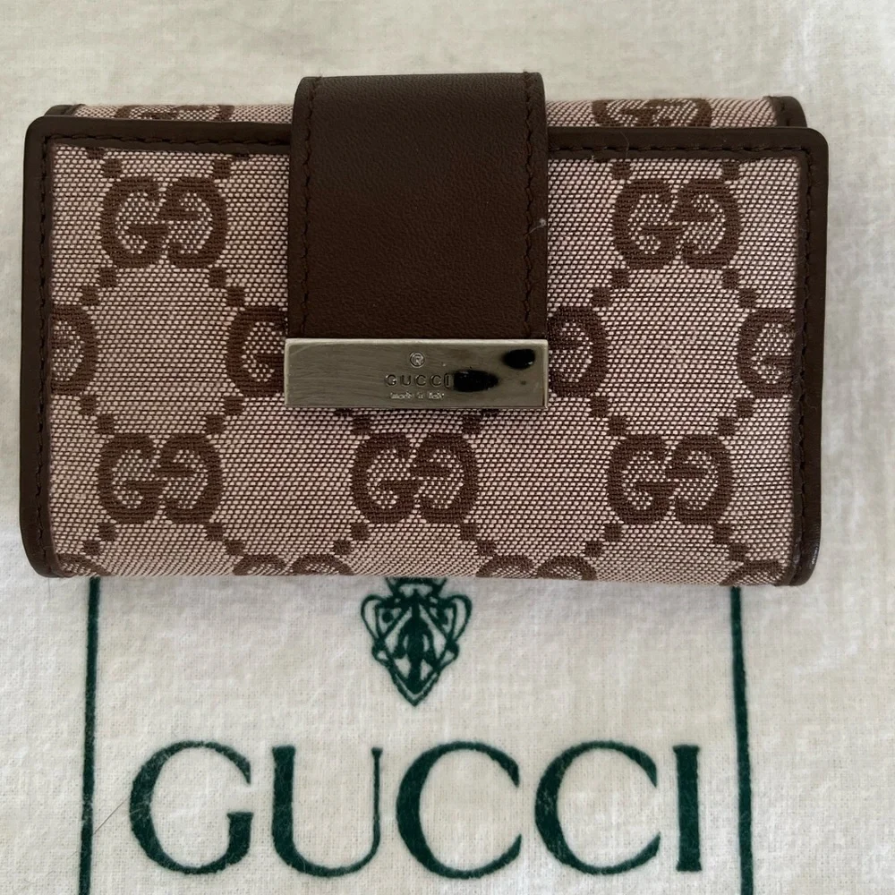 Gucci GG Monogram Six Key Case Italy Vintage